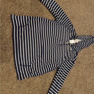 Men’s J. Crew Navy and White Striped Pullover